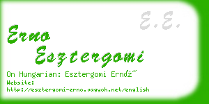 erno esztergomi business card